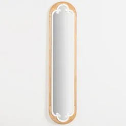 Decorative Mirrors-Kirkland's Home Natural Wood Oval Scrollwork Wall Mirror