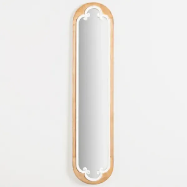 Decorative Mirrors-Kirkland's Home Natural Wood Oval Scrollwork Wall Mirror