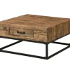 Coffee Tables-Kirkland's Home Natural Wood Plank Top Coffee Table Tan