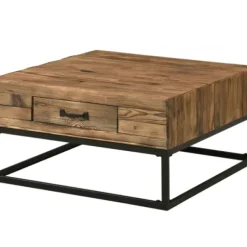Coffee Tables-Kirkland's Home Natural Wood Plank Top Coffee Table Tan