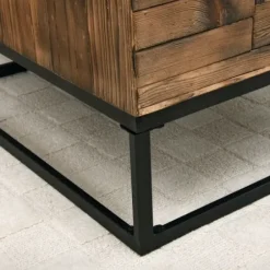 Coffee Tables-Kirkland's Home Natural Wood Plank Top Coffee Table Tan