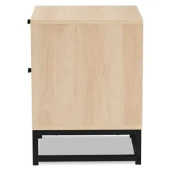 Nightstands-Kirkland's Home Natural Wood Rat Cut Out Nights D Tan