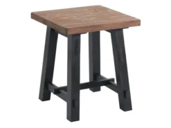 Accent & End Tables-Kirkland's Home Natural Wood Sawhorse Accent Table Tan/Black