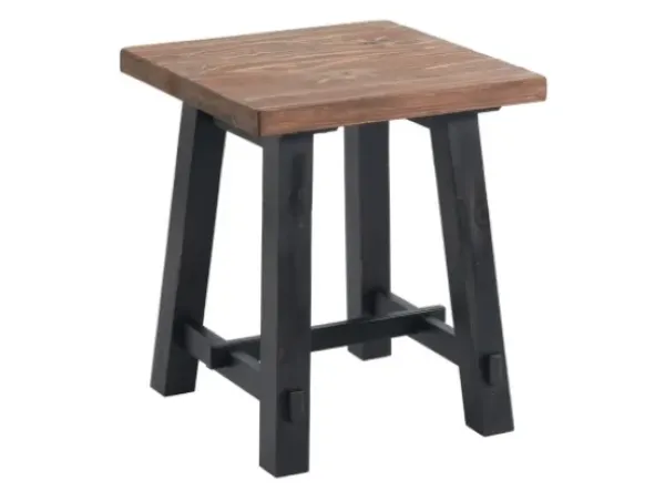 Accent & End Tables-Kirkland's Home Natural Wood Sawhorse Accent Table Tan/Black