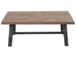 Coffee Tables-Kirkland's Home Natural Wood Sawhorse Coffee Table, 48X32 In. Tan