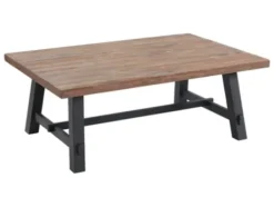Coffee Tables-Kirkland's Home Natural Wood Sawhorse Coffee Table, 48X32 In. Tan