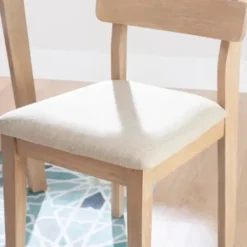 Dining Chairs-Kirkland's Home Natural Wood Slatted Back Dining Chairs, Set Of 2 Gray