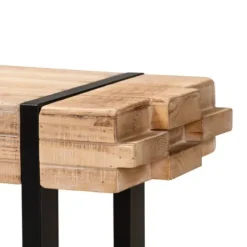 Benches & Ottomans-Kirkland's Home Natural Wood Stack Industrial Bench