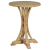 Accent & End Tables-Kirkland's Home Natural Wooden Arched Base Round Top Accent Table Tan