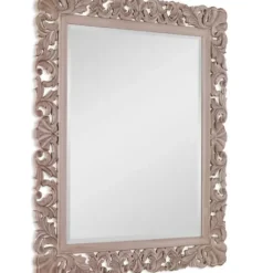 Decorative Mirrors-Kirkland's Home Natural Wooden Beveled Wall Mirror