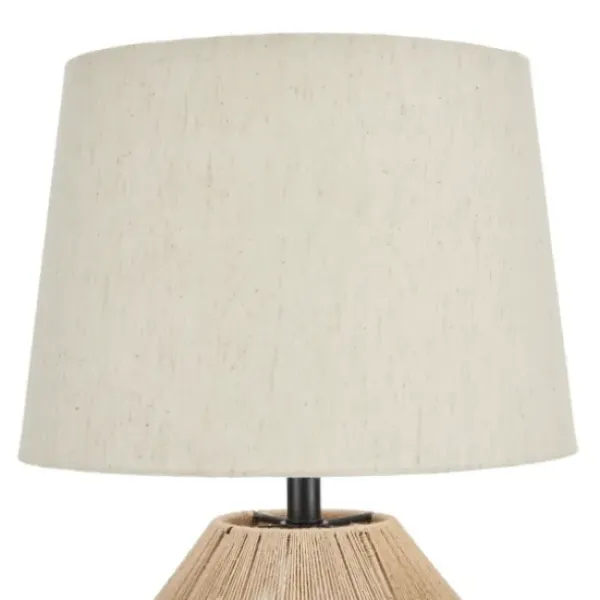 Table Lamps-Kirkland's Home Natural Woven Jute Urn Table Lamp Tan
