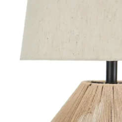 Table Lamps-Kirkland's Home Natural Woven Jute Urn Table Lamp Tan