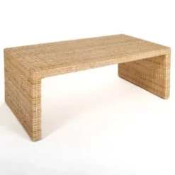 Coffee Tables-Kirkland's Home Natural Woven Rat Coffee Table Tan