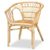 Dining Chairs-Kirkland's Home Natural Woven Rat Curved Back Dining Chair Tan