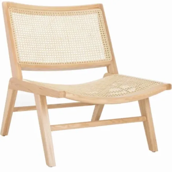 Accent Chairs-Kirkland's Home Natural Woven Rat Low-Slung Accent Chair Tan
