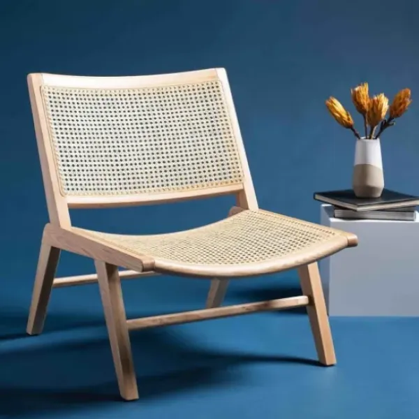 Accent Chairs-Kirkland's Home Natural Woven Rat Low-Slung Accent Chair Tan