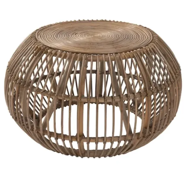 Coffee Tables-Kirkland's Home Natural Woven Rat Round Coffee Table Tan