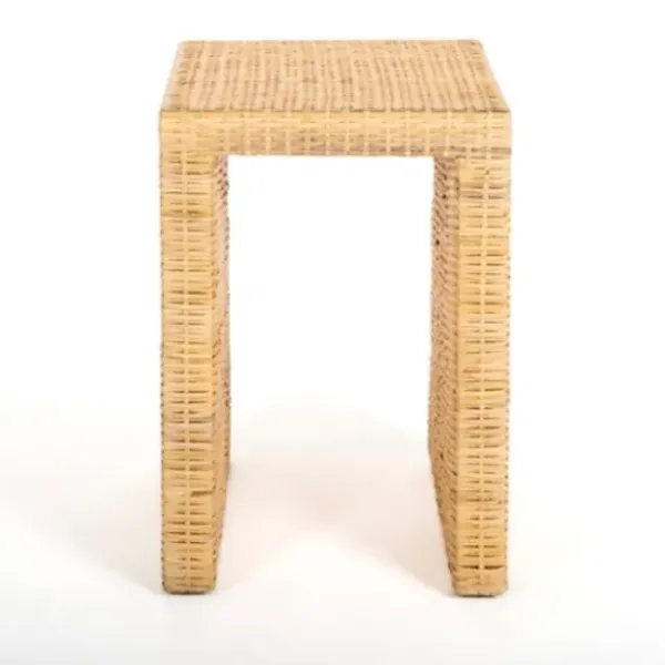 Accent & End Tables-Kirkland's Home Natural Woven Rat Side Table Tan