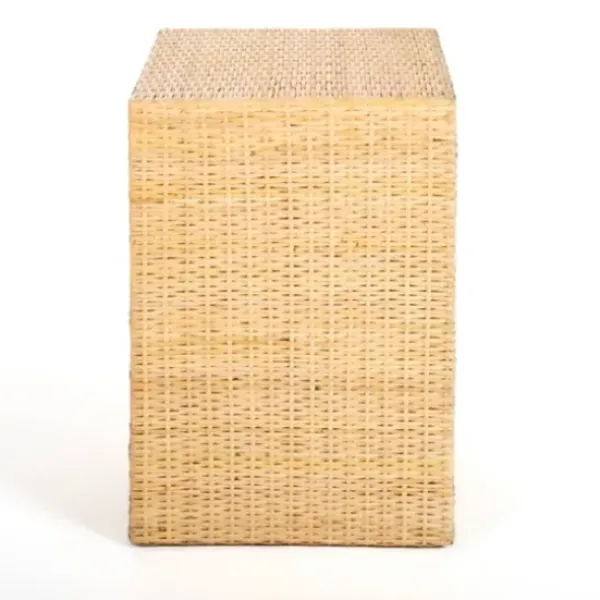 Accent & End Tables-Kirkland's Home Natural Woven Rat Side Table Tan