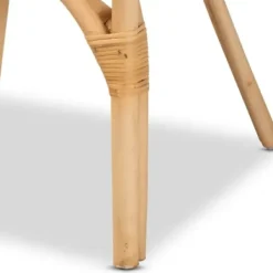 Dining Chairs-Kirkland's Home Natural Woven Rat X-Back Dining Chair Tan