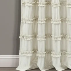 Curtains & Drapes-Kirkland's Home Natural Woven Single Curtain Panel, 84 In. Tan