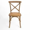 Dining Chairs-Kirkland's Home Natural X Frame Cane Seat Dining Chair Brown