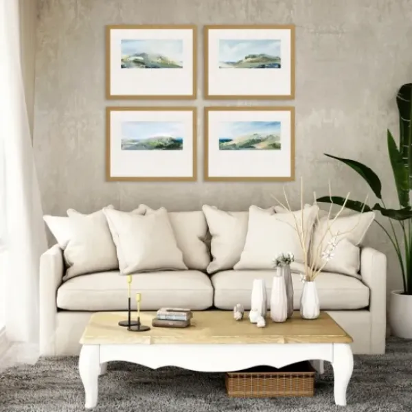 Framed Art-Kirkland's Home Nature'S Peace Framed Art Prints, Set Of 4 Green/Blue