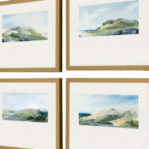 Framed Art-Kirkland's Home Nature'S Peace Framed Art Prints, Set Of 4 Green/Blue