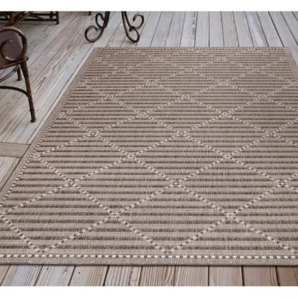 Outdoor Rugs-Kirkland's Home Navy Adelaide Woven Outdoor Area Rug, 6X9 Blue