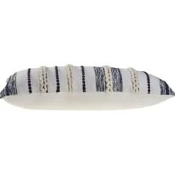 Pillows-Kirkland's Home Navy And White Braided Accent Pillow Blue