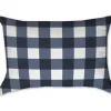 Pillows-Kirkland's Home Navy And White Buffalo Check Accent Pillow Blue/White