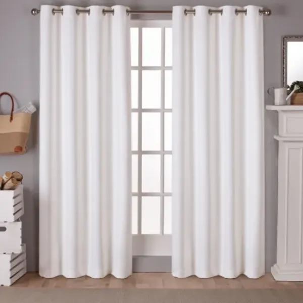 Curtains & Drapes-Kirkland's Home Navy Back Tab Blackout Curtain Panel Set, 63 In. Blue
