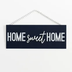Wall Quotes & Signs-Kirkland's Home Navy Beaded Home Sweet Home Wall Plaque Blue/White