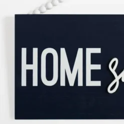 Wall Quotes & Signs-Kirkland's Home Navy Beaded Home Sweet Home Wall Plaque Blue/White