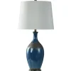Buffet Lamps-Kirkland's Home Navy Blue Color Drip Table Lamp Gray
