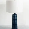 Table Lamps-Kirkland's Home Navy Blue Piper Table Lamp White