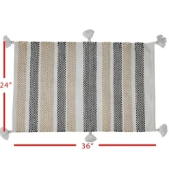 Outdoor Rugs-Kirkland's Home Navy Bold Stripe Indoor/Outdoor Area Rug, 5X7 Blue/Gray