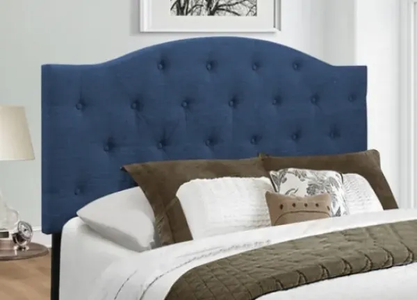 Beds & Headboards-Kirkland's Home Navy Bryne Button Tufted Full/Queen Headboard Blue