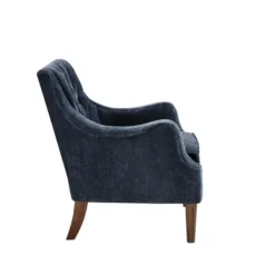 Accent Chairs-Kirkland's Home Navy Button Tufted Accent Chair Blue