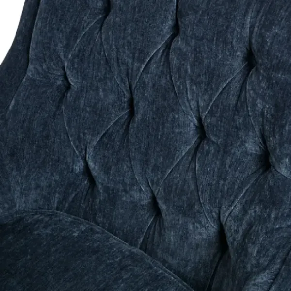 Accent Chairs-Kirkland's Home Navy Button Tufted Accent Chair Blue