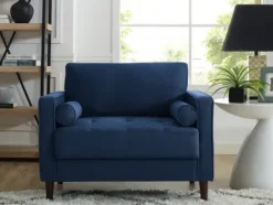 Accent Chairs-Kirkland's Home Navy Chelsea Modern Accent Chair Blue