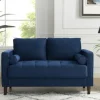 Sofas & Loveseats-Kirkland's Home Navy Chelsea Modern Loveseat Blue