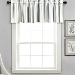 Curtains & Drapes-Kirkland's Home Navy Chevron 2-Pc. Panel Curtain Set, 84 In. White/Blue