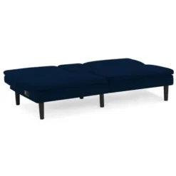 Sofas & Loveseats-Kirkland's Home Navy Console Usb Port Convertible Sofa Blue