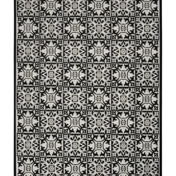 Outdoor Rugs-Kirkland's Home Navy Diamond Indoor/Outdoor Area Rug, 5X7 Blue
