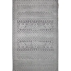 Outdoor Rugs-Kirkland's Home Navy Embellished Indoor/Outdoor Area Rug, 7X7 Blue/White