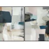 Framed Art-Kirkland's Home Navy Escape Framed Canvas Art Prints, Set Of 2 White/Gray/Blue