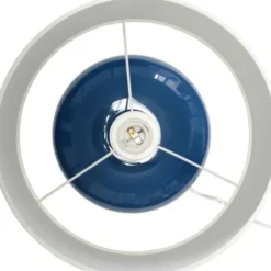 Table Lamps-Kirkland's Home Navy Glass Short Oval Table Lamp Blue