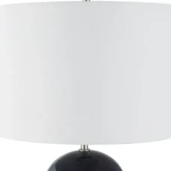 Table Lamps-Kirkland's Home Navy Glazed Ceramic Table Lamp White