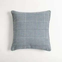 Pillows-Kirkland's Home Navy Houndstooth Throw Pillow Blue/White